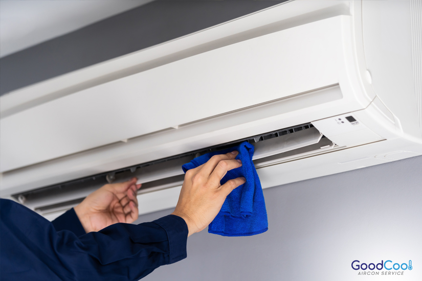 Clean Around the Aircon Unit-Aircon maintenance Singapore