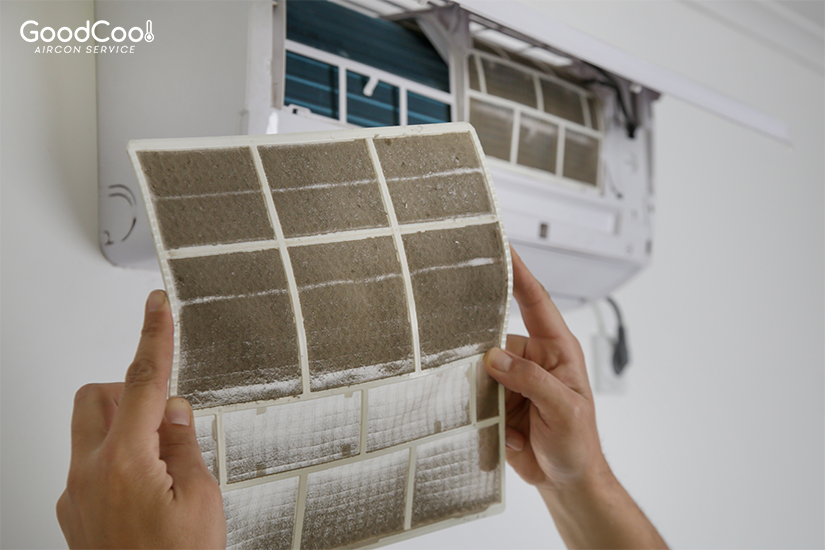 Replacing a Dirty Aircon Filter